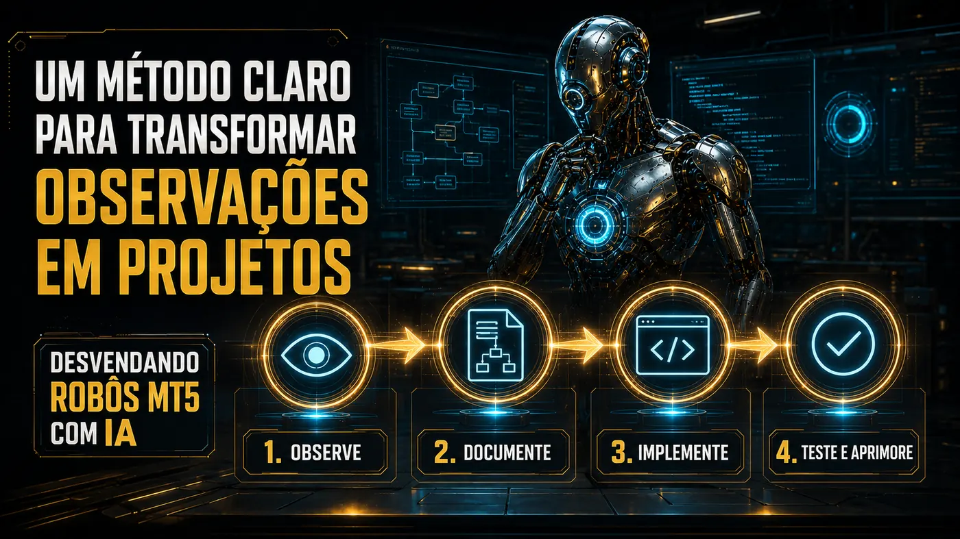 Método em quatro etapas: observe, documente, implemente, teste e aprimore