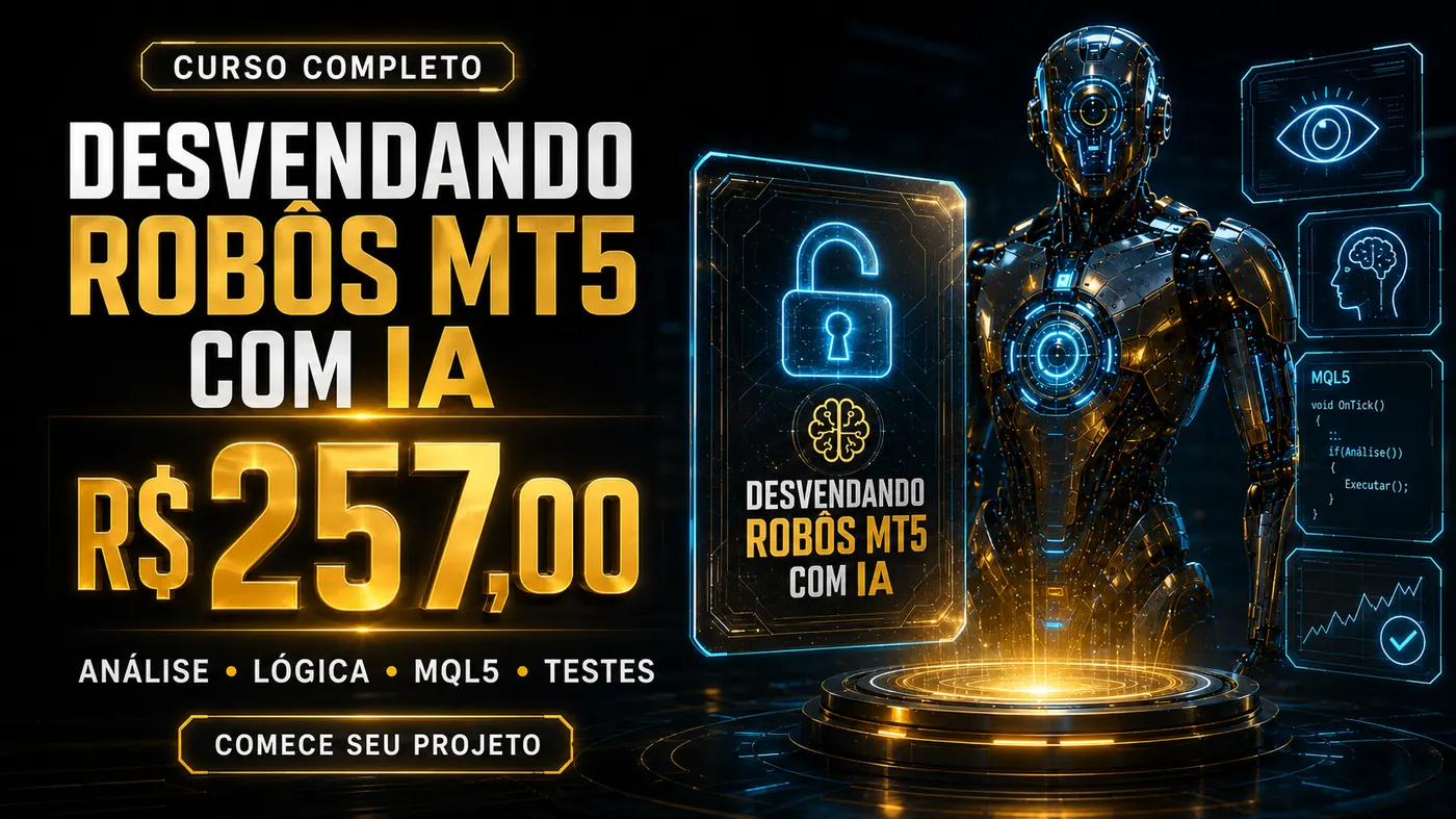 Visão geral do curso Desvendando Robôs MT5 com IA